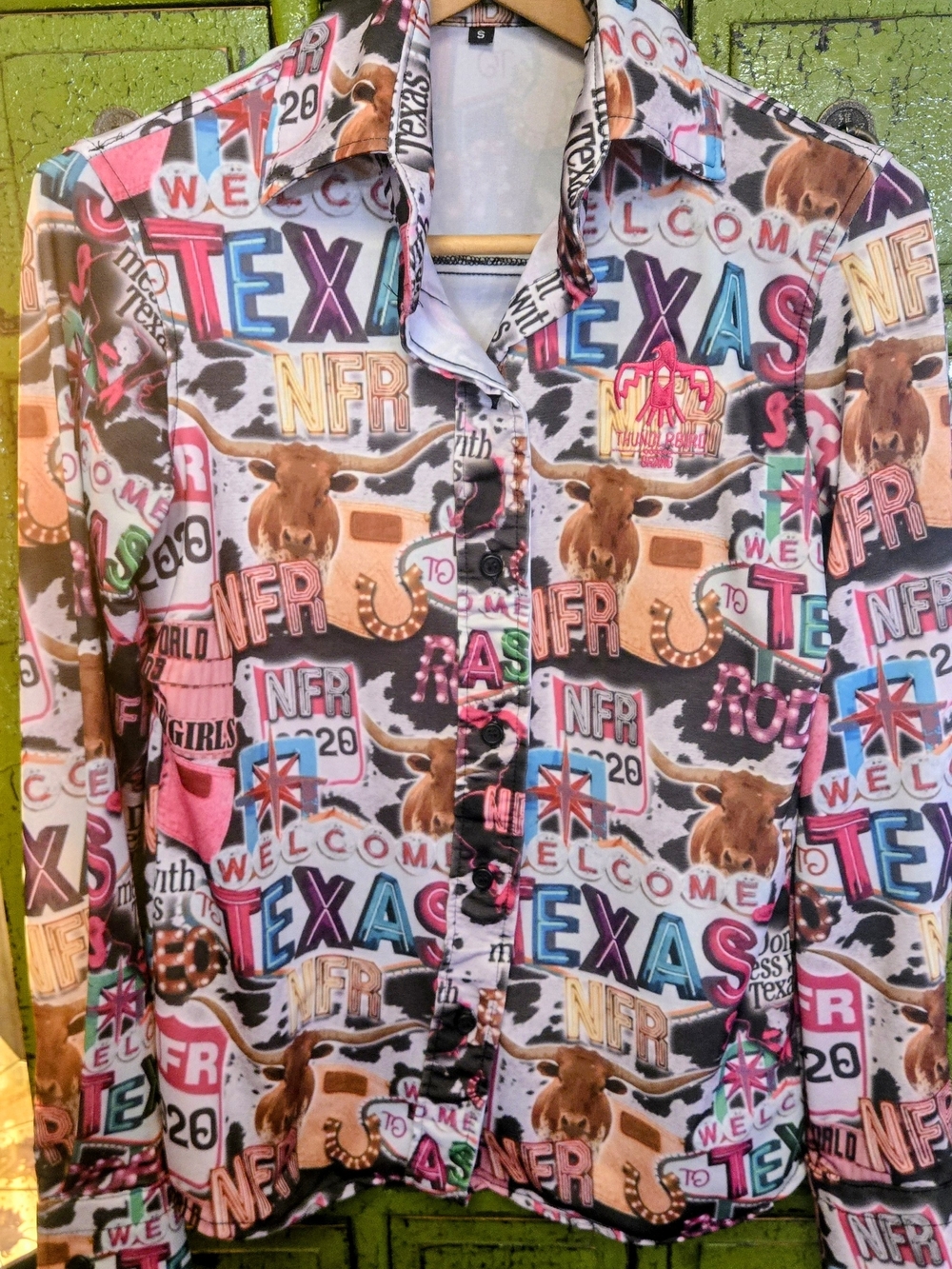 Thunderbird Brand 2020 NFR Texas Rodeo Shirt Western Button Down S